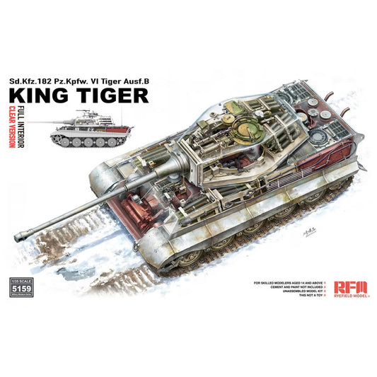 Ryefield Models 5159 Tiger Ausf.B King Tiger Full Interior Clear 1:35 Model Kit