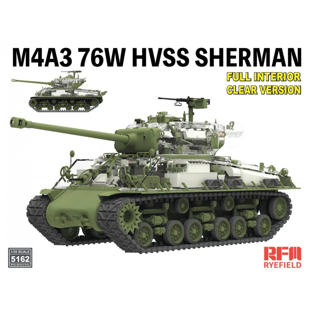 Ryefield Models M4A3 76W HVSS Sherman Tank 1:35 Model Kit
