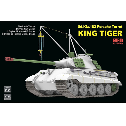 Ryefield 5164 Sd.Kfz.182 Porsche Turret King Tiger1:35 Model Kit