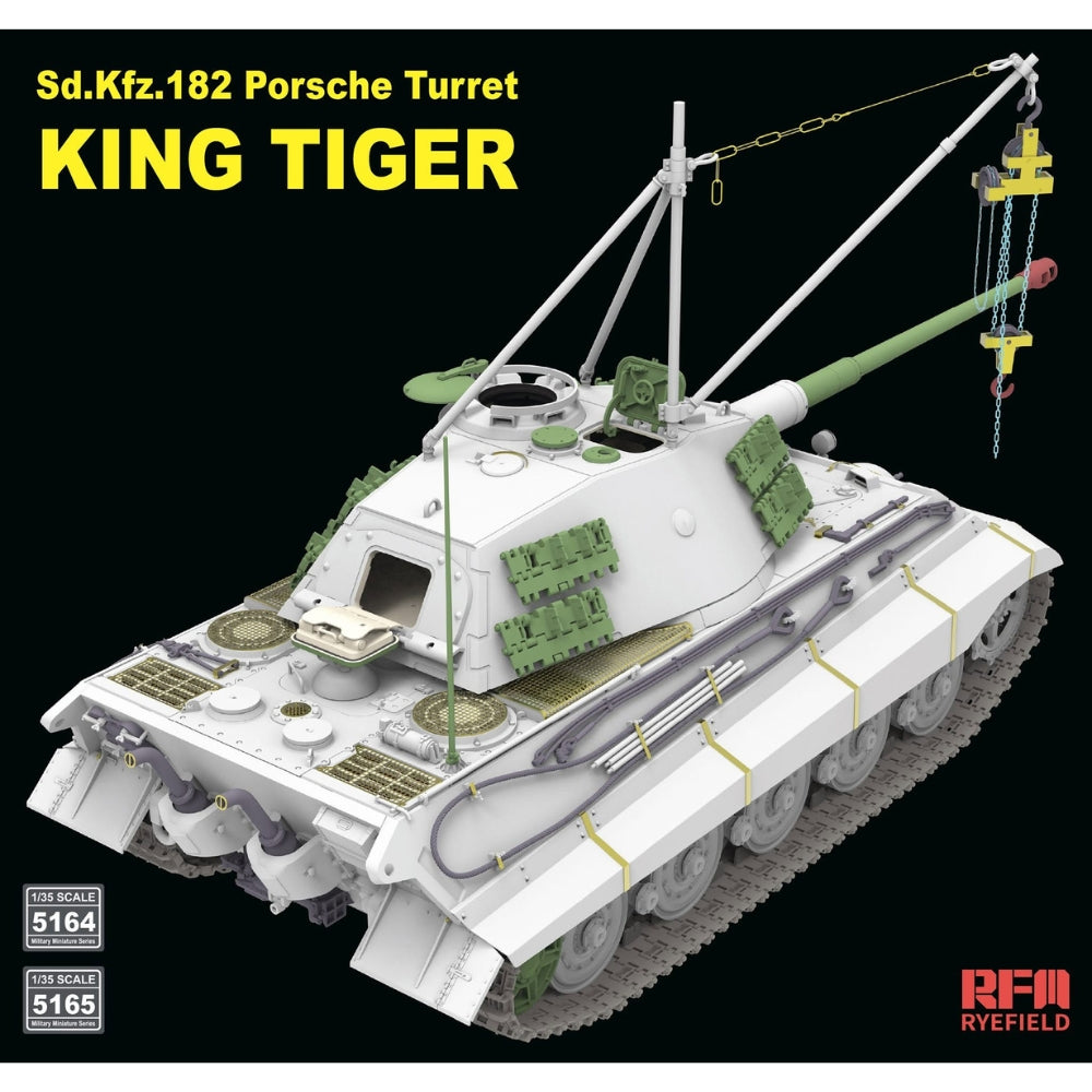 Ryefield 5164 Sd.Kfz.182 Porsche Turret King Tiger1:35 Model Kit