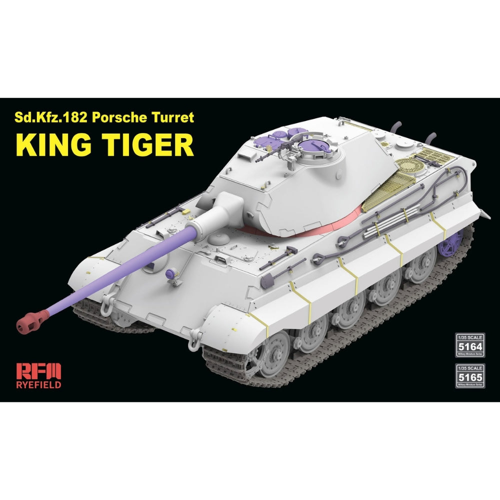 Ryefield 5164 Sd.Kfz.182 Porsche Turret King Tiger1:35 Model Kit