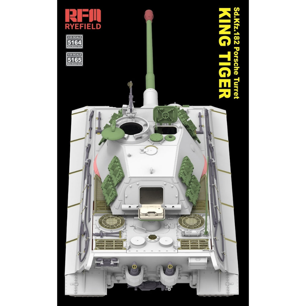Ryefield 5164 Sd.Kfz.182 Porsche Turret King Tiger1:35 Model Kit