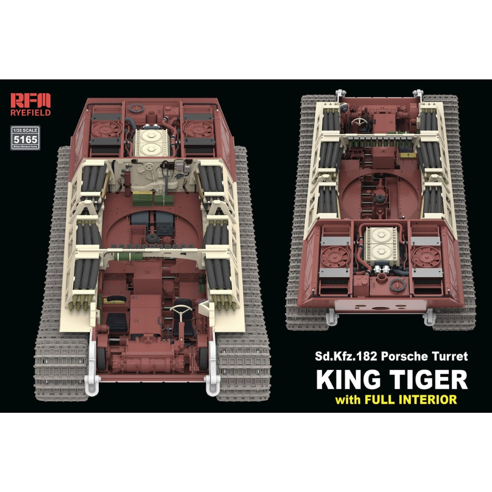 Ryefield 5165 Sd.Kfz.182 KING TIGER Porsche Turret Full Interior 1:35 Model Kit