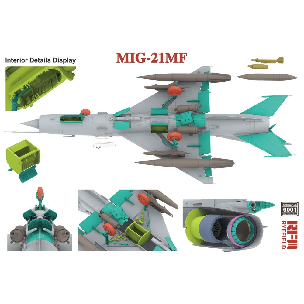 Ryefield Model RM6001 MiG-21MF 1:48 Model Kit
