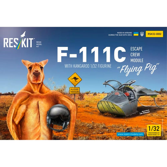 ResKit F-111C Flying Pig Escape Crew Module w/Kangaroo Figurine 1:32 Model Kit