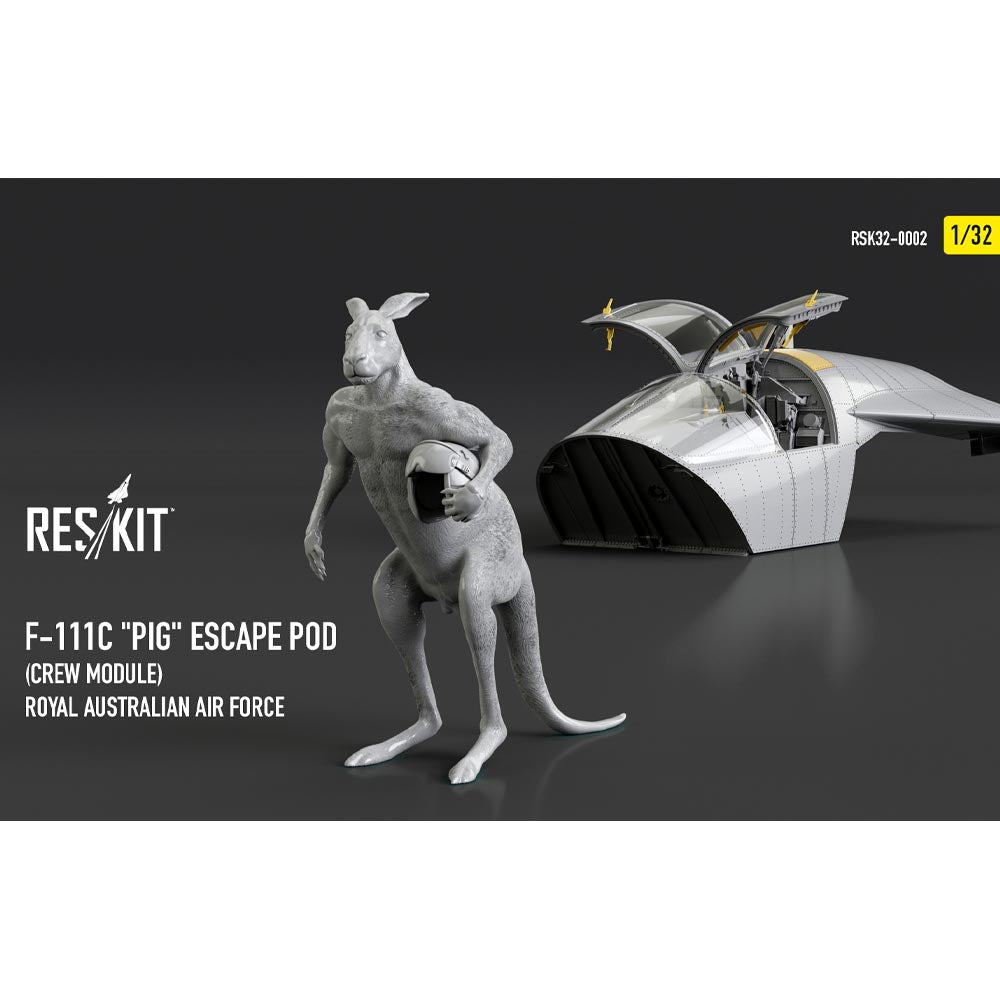 ResKit F-111C Flying Pig Escape Crew Module w/Kangaroo Figurine 1:32 Model Kit