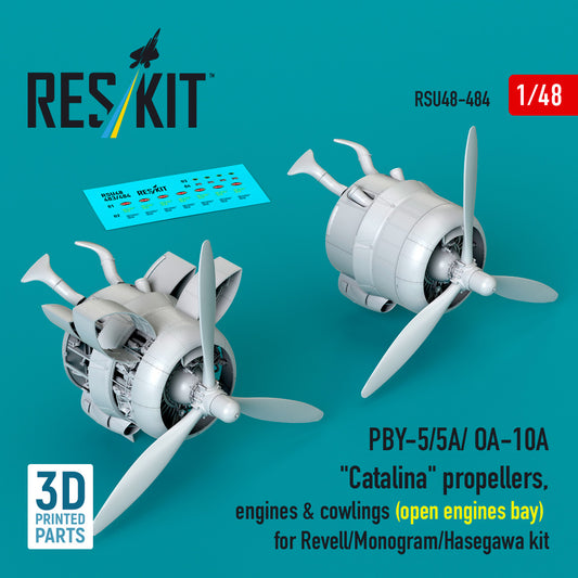 Reskit Consolidated PBY-5/PBY-5A/OA-10A Catalina Open Engines etc 1:48 3D Part