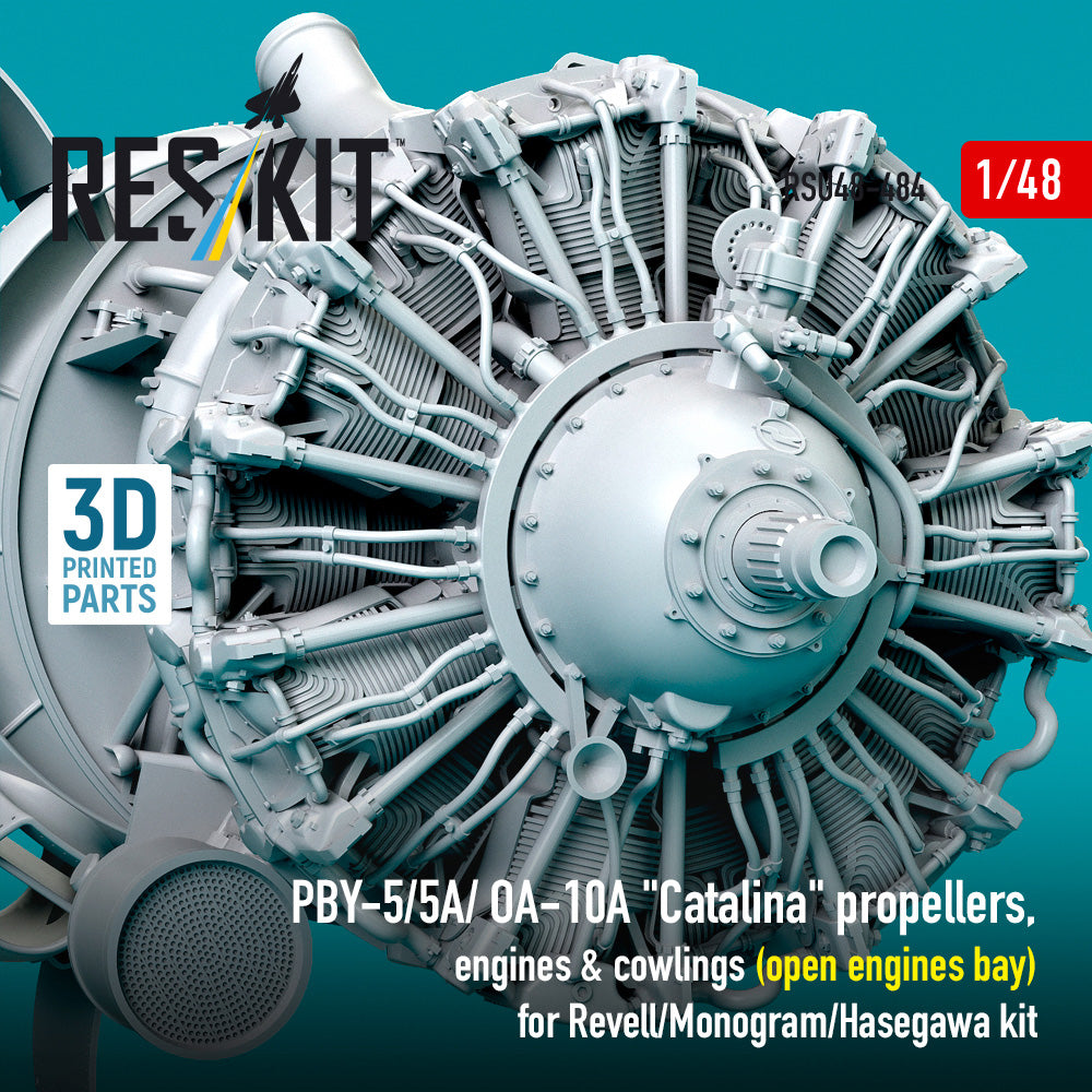Reskit Consolidated PBY-5/PBY-5A/OA-10A Catalina Open Engines etc 1:48 3D Part