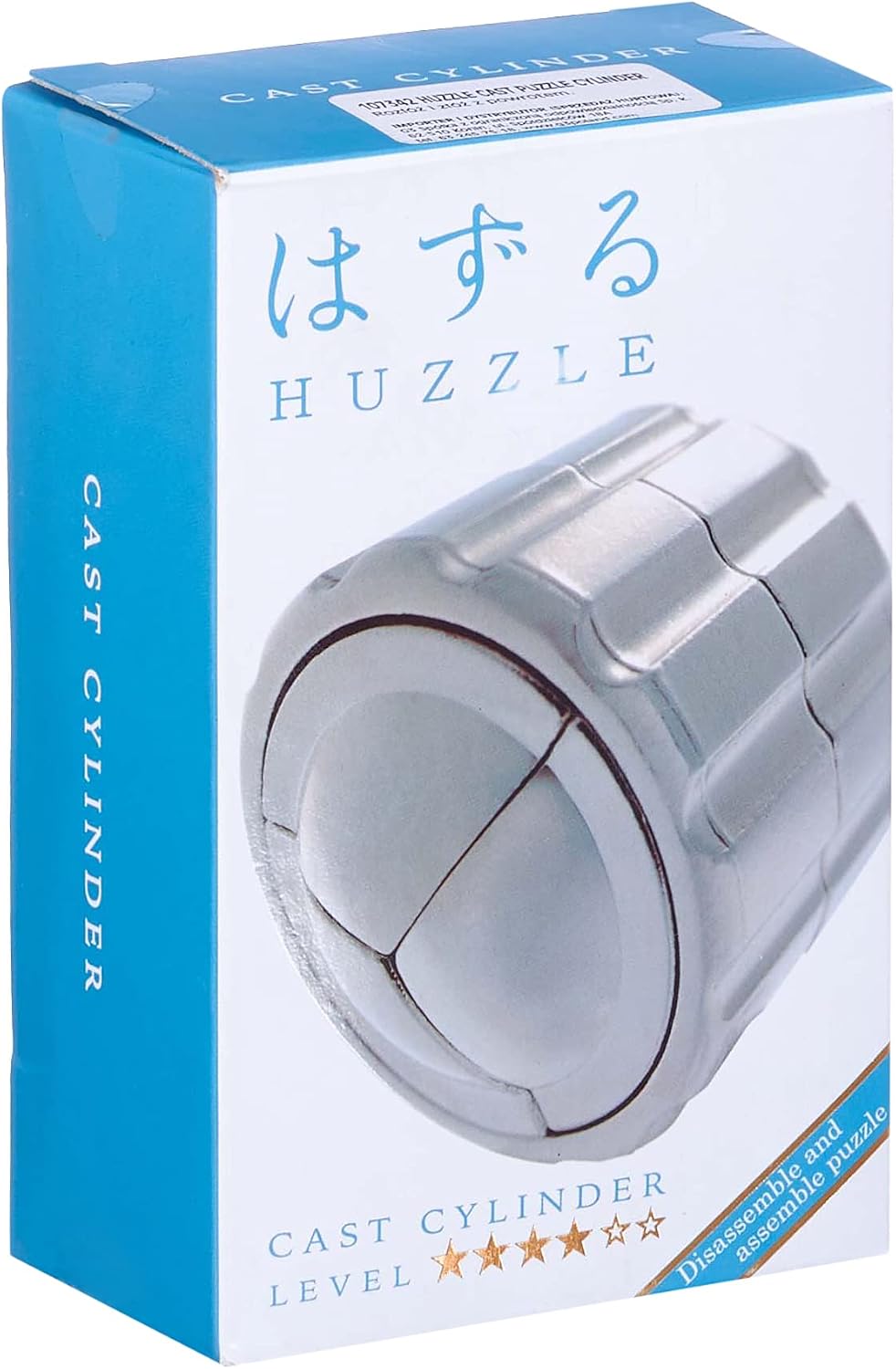 Huzzle Cylinder - Cast Metal Puzzle Brainteaser by Hanayama H5058