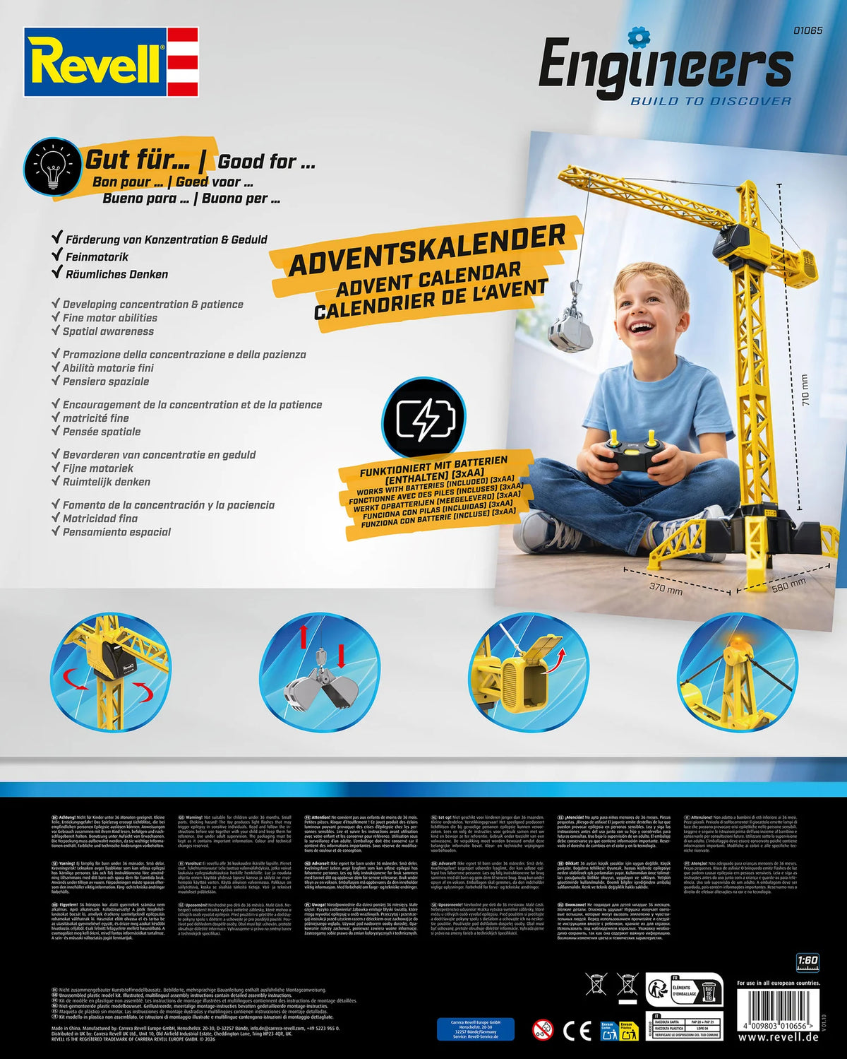 Revell 01065 Engineers Ultra Crane 71cm Advent Calendar
