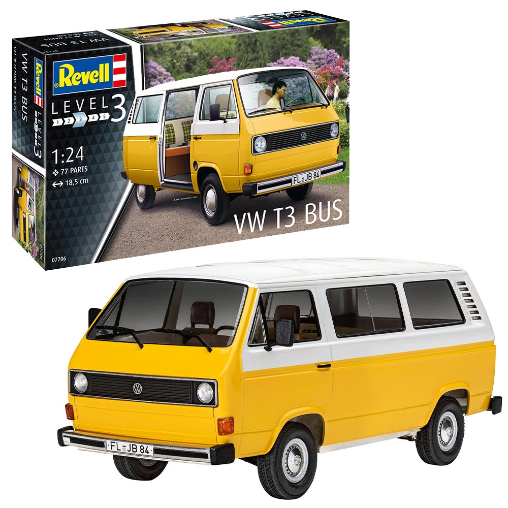 Revell 07706 Volkswagen VW T3 Bus Camper 1:25 Model Kit