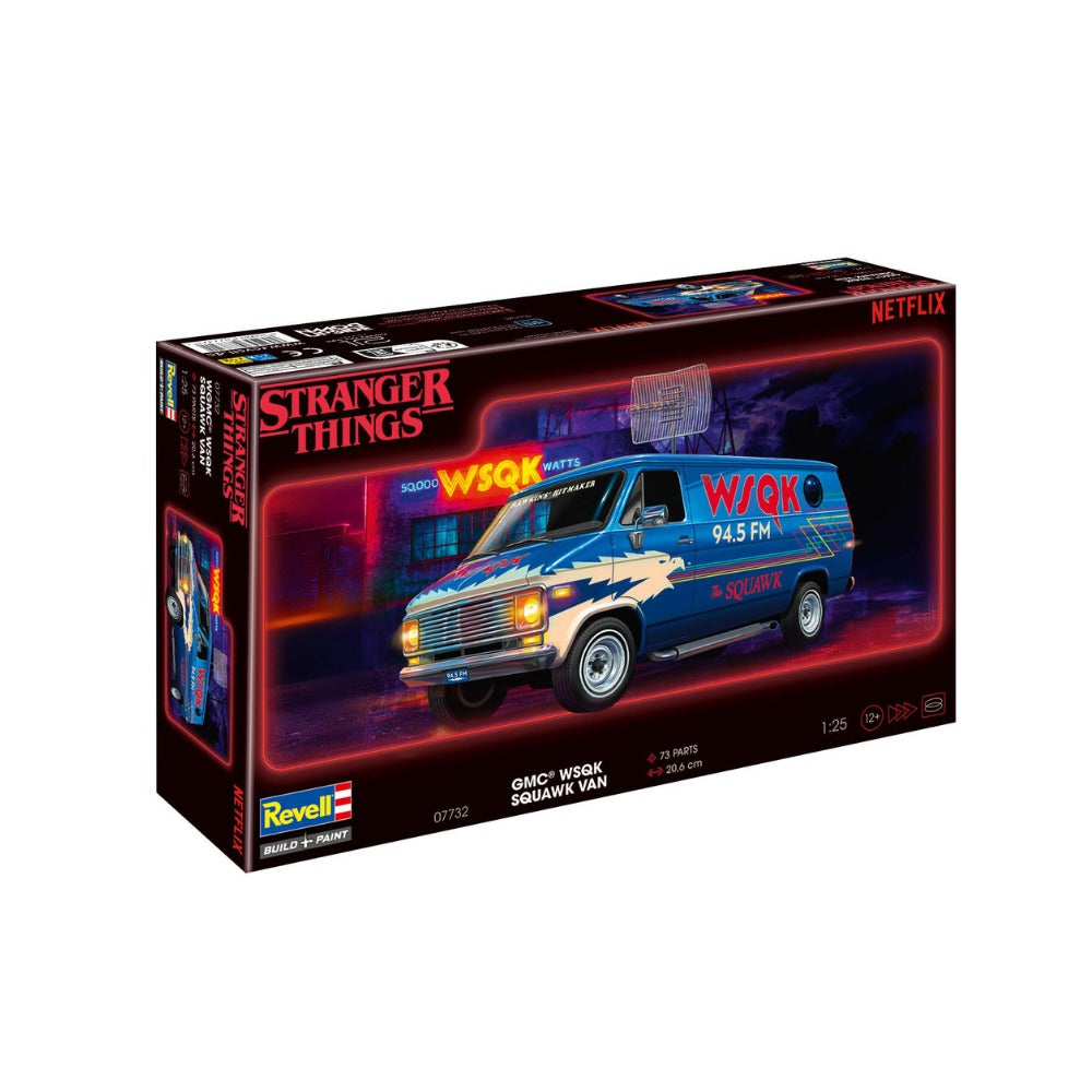 Revell 07732 Stranger Things GMC® WSQK Squawk Van 1:25 Model Kit