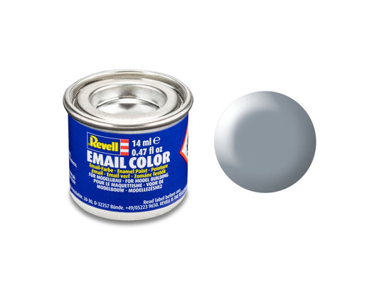 Revell Silk Grey (RAL 7001) Email Colour Enamel 14ml Model Paint No.374