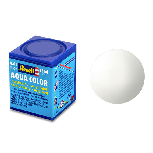 Revell Gloss White (RAL 9010) Aqua Colour Acrylic - 18ml Model Paint No.4