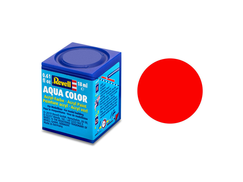 Revell Matt Luminous Orange (RAL 2005) Aqua Colour 18ml Model Paint No.25