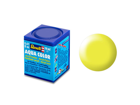 Revell Silk Lum. Yellow (RAL 1026) Aqua Colour 18ml Model Paint No.312