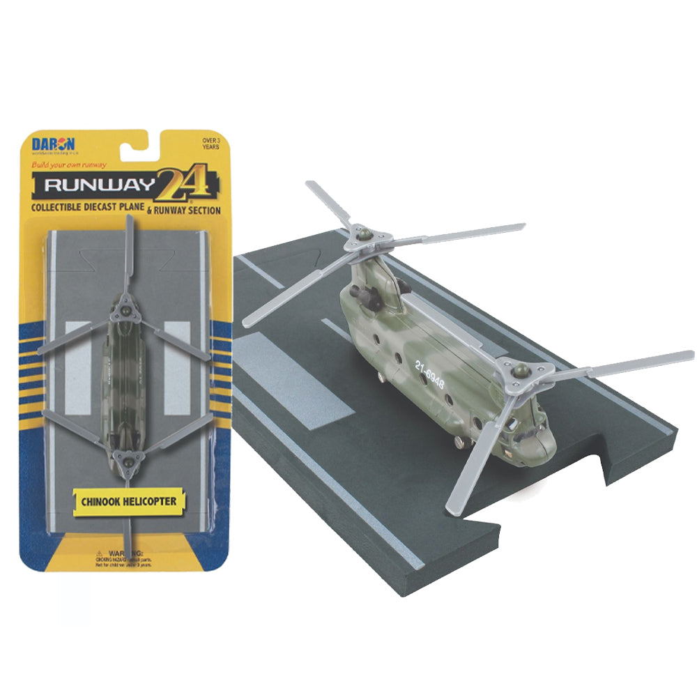 Runway24 CH-47 Chinook Helicopter - Aircraft/Airport Toy by Daron RW062