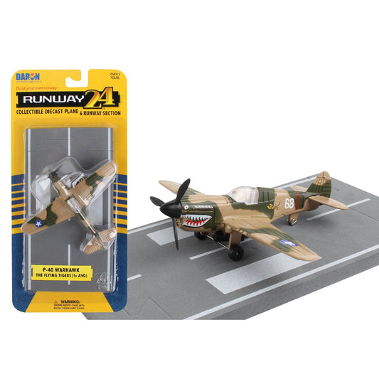 Runway24 P-40 Warhawk Flying Tigers - Aircraft/Airport Toy by Daron RW185
