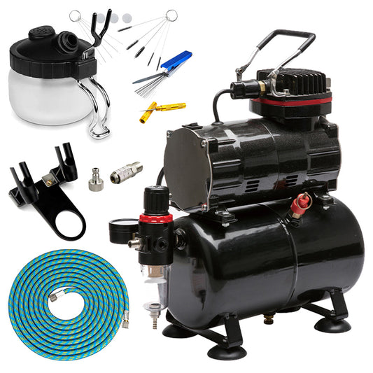 Standard Airbrush Compressor Bundle - TC-80T w/3L Tank, Hose & Tools