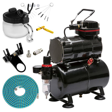 Standard Airbrush Compressor Bundle - TC-80T w/3L Tank, Hose & Tools