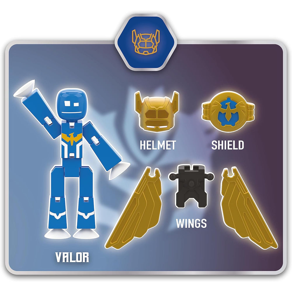 StikBot Legendz 2-Pack - Valor & Ruebell - Animation Figures AR App STEAM Toy
