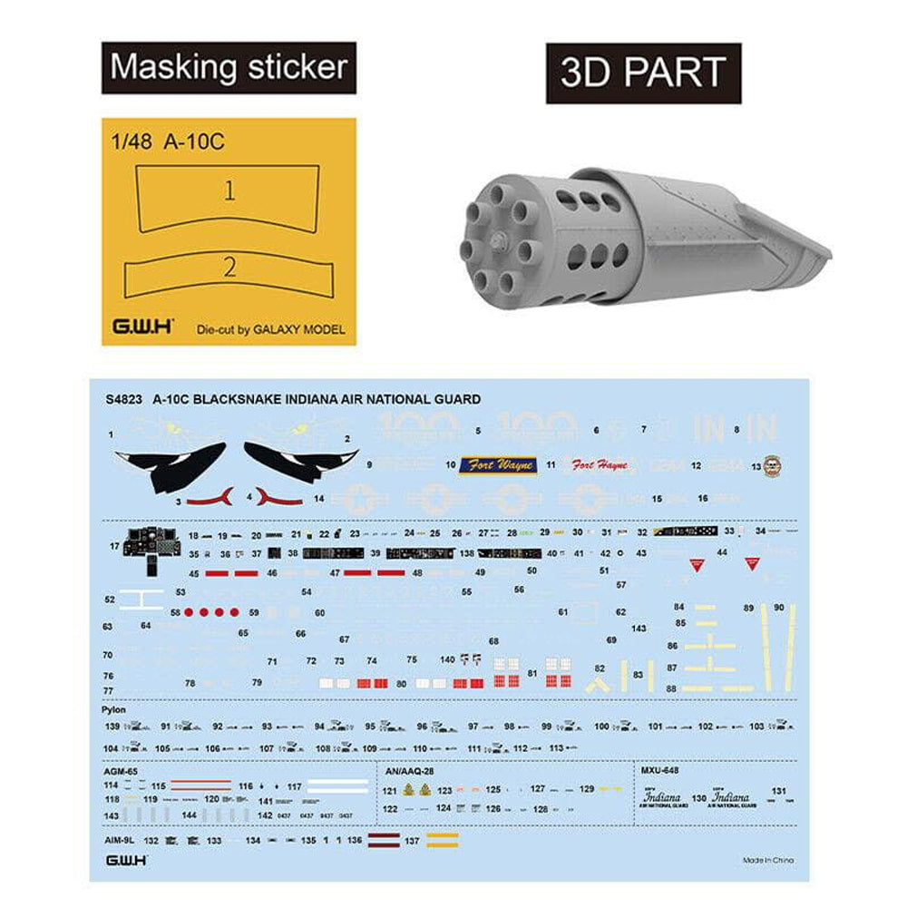 Great Wall Hobby S4823 A-10C Blacksnake Indiana ANG 1921-2021 1:48 Model Kit