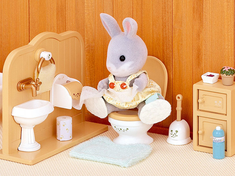 Toilet Set - SYLVANIAN Families Dolls Furniture 5020