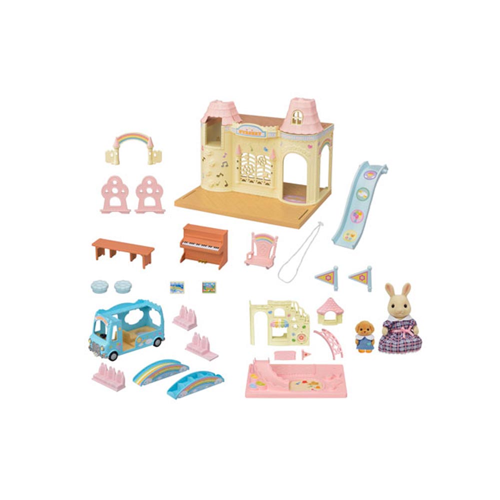 Sylvanian Families Baby Castle Nursery Gift Set w/Sunshine Nursery Bus 5670