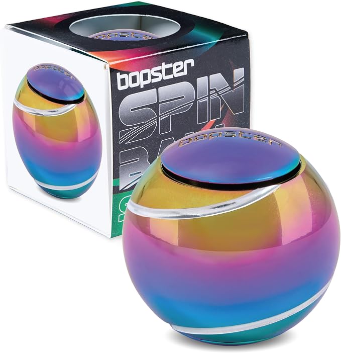 Bopster Spin Ball Spinner Fidget Toy - Multicoloured Metallic SB001
