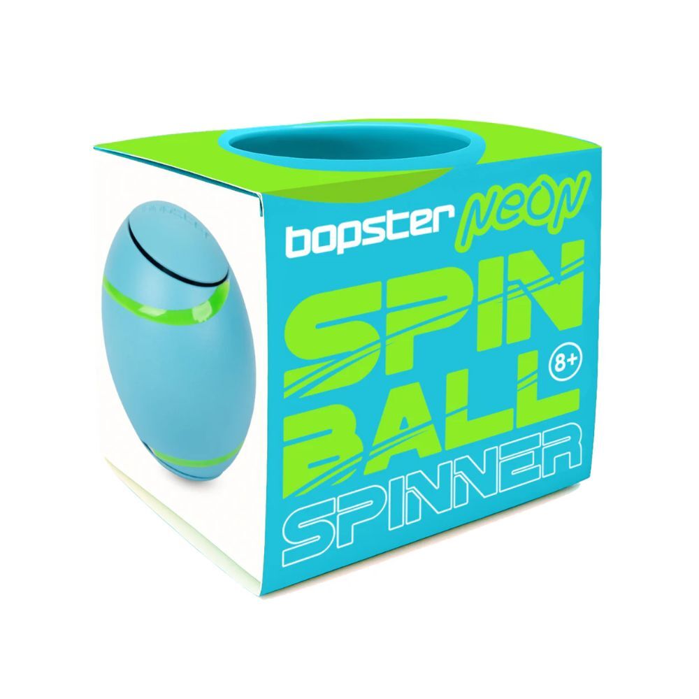 Bopster Spin Ball Spinner Fidget Toy - Neon Blue SB002