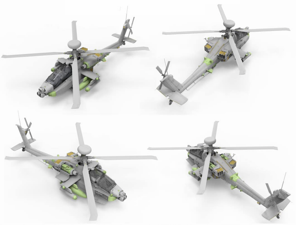 Takom 02604 AH MK1 Apache 1:35 Helicopter Plastic Model Kit