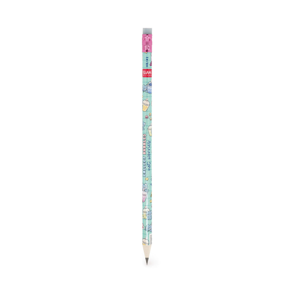 Legami I Used to be a Newspaper Recycled Pencil Kitty Bubble Tea HB