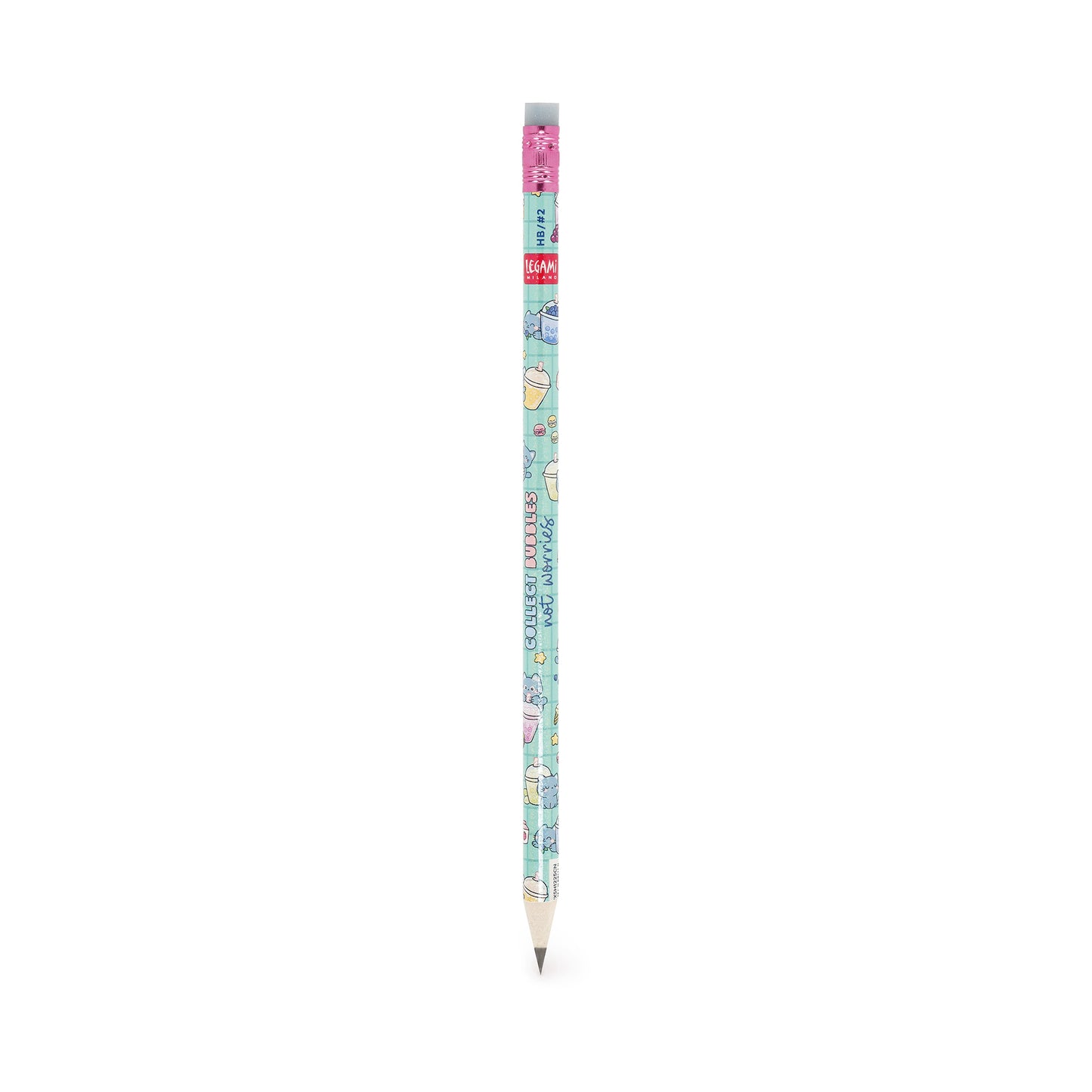 Legami I Used to be a Newspaper Recycled Pencil Kitty Bubble Tea HB