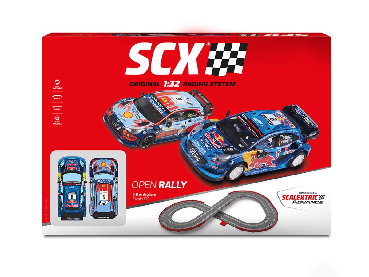 SCX Open Rally Starter Set 1:32 Slot Car Racing
