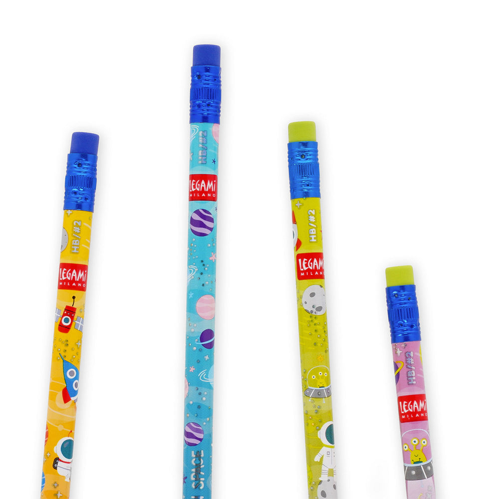 Legami Scented HB Graphite Pencils: Space - Pack of 4