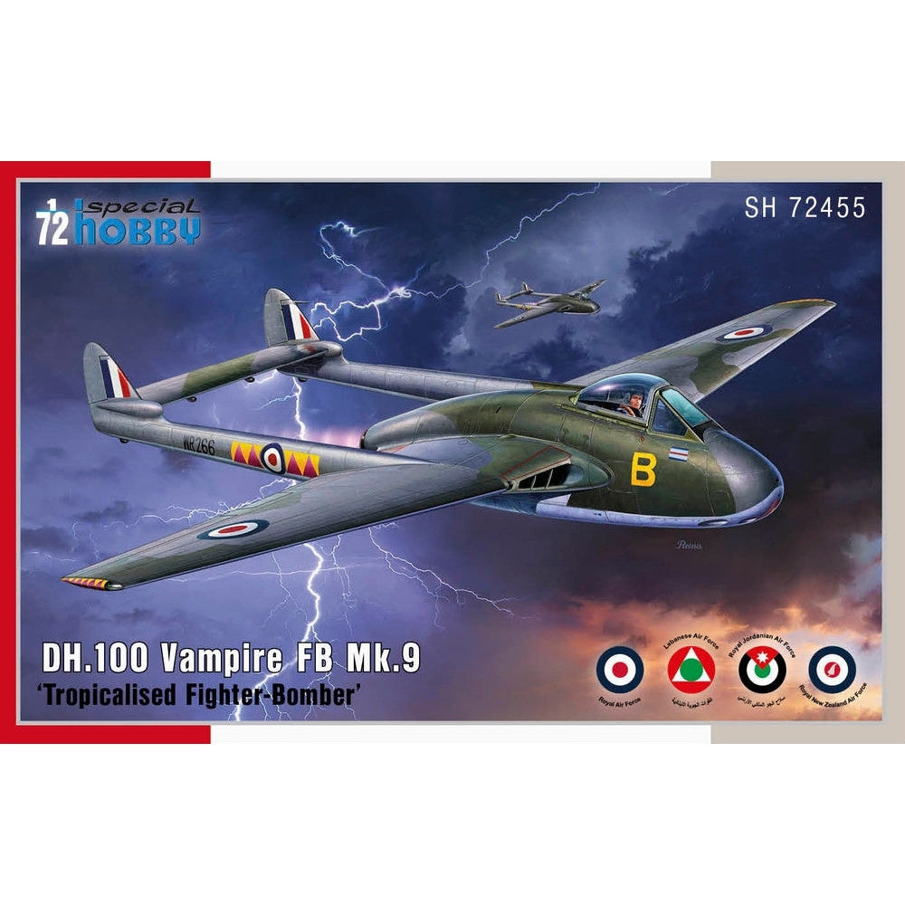Special Hobby 72455 DH.100 Vampire FB.Mk.9 Tropicalised 1:72 Model Kit
