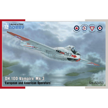 Special Hobby 72453 de Havilland DH.100 Vampire Mk3 1:72 Plastic Plane Model Kit