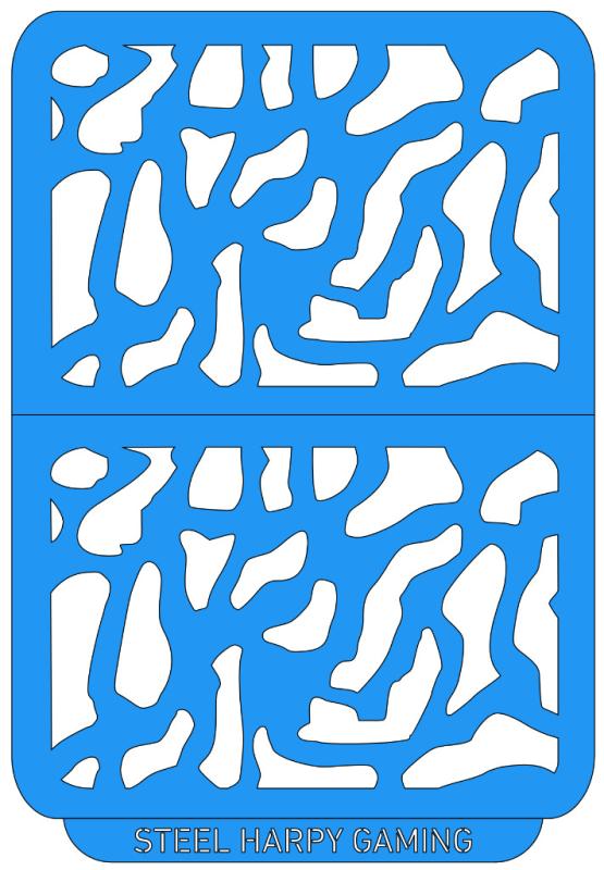 Steel Harpy Flexible Airbrush Paint Stencil - Military Camo - Large