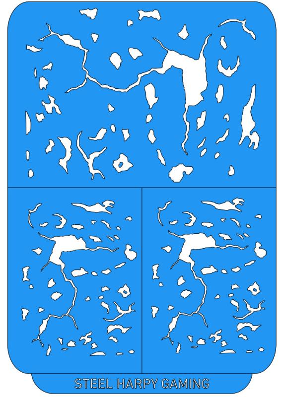 Steel Harpy Flexible Airbrush Paint Stencil - Corrosion - Large