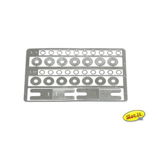 SLOT.IT Set Of Spacers For Hubs And Bushings 0.10/0.25mm Thick SIPA47