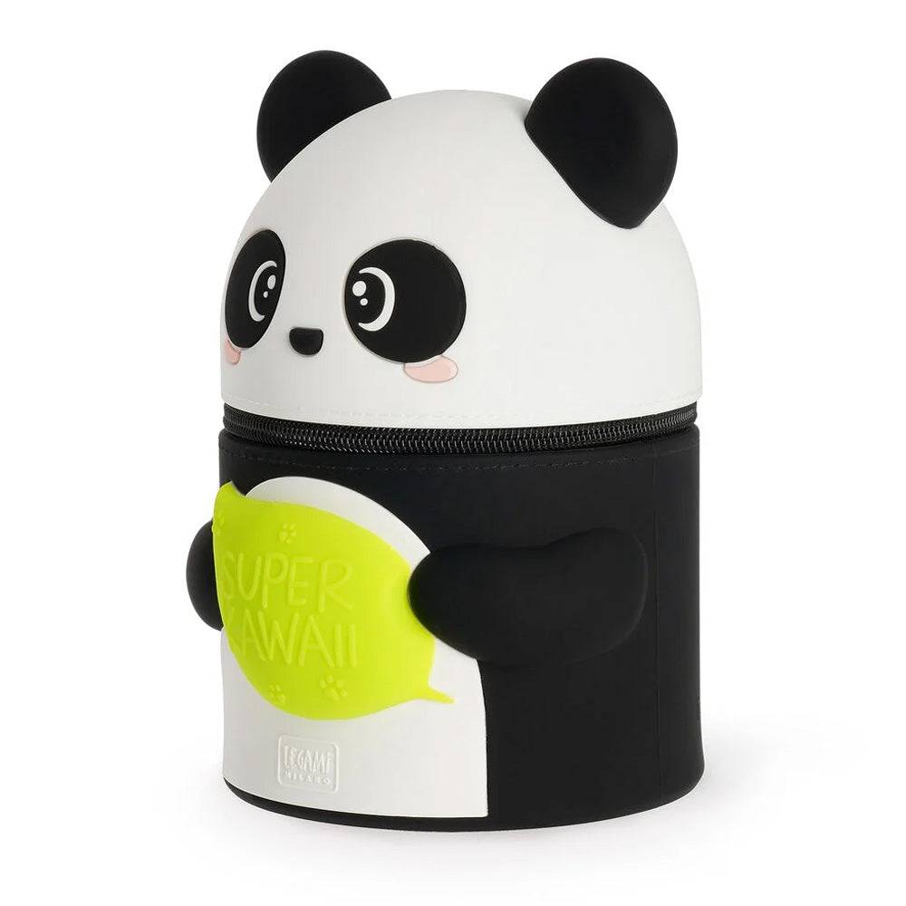 Super Kawaii - 2-In-1 Silicone Pencil Case - Panda
