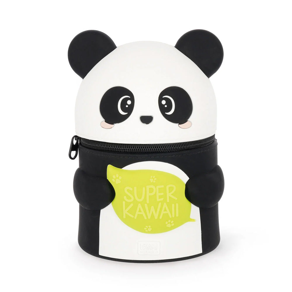 Super Kawaii - 2-In-1 Silicone Pencil Case - Panda