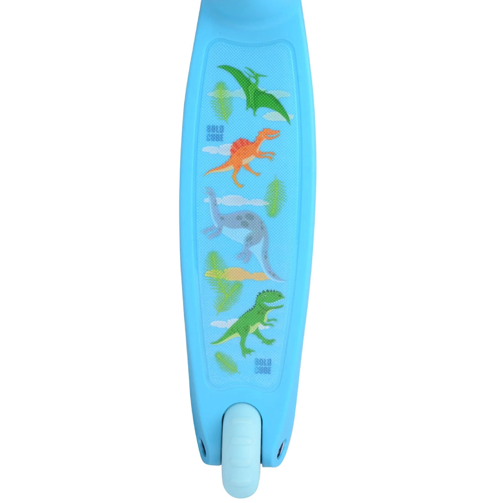 BOLDCUBE Teeny Fold: Dinosaur (Blue) 3-Wheel Scooter Age 2-8