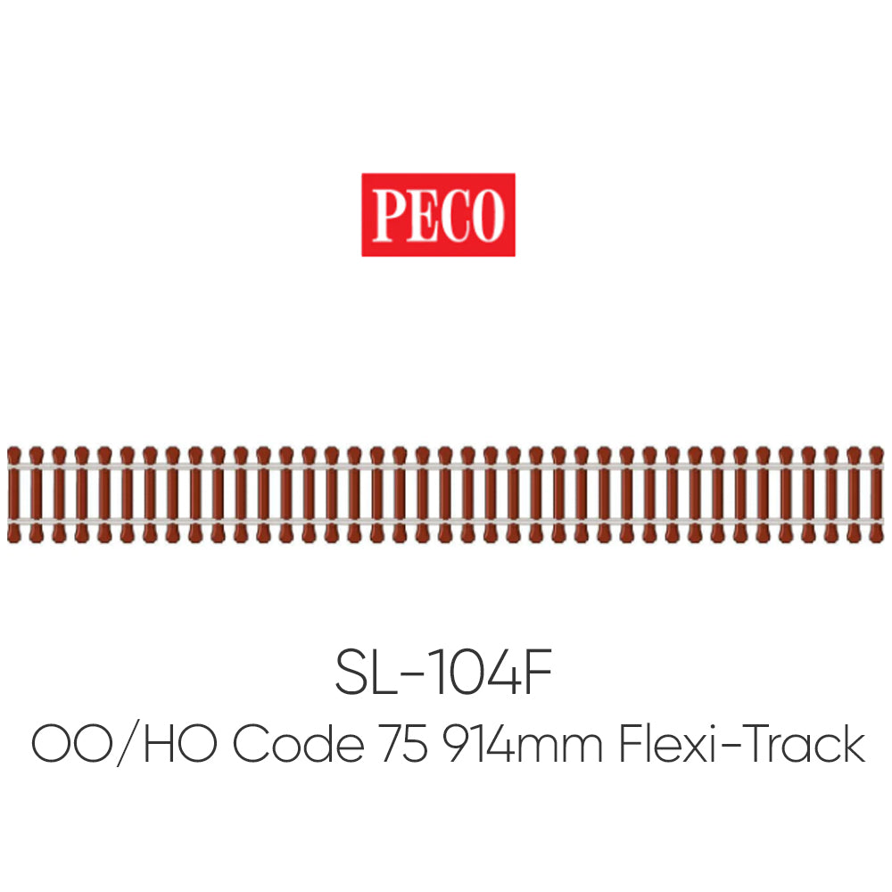PECO SL-104F OO/HO Streamline C75 Steel Sleeper 914mm Yard Length Flexi-Track