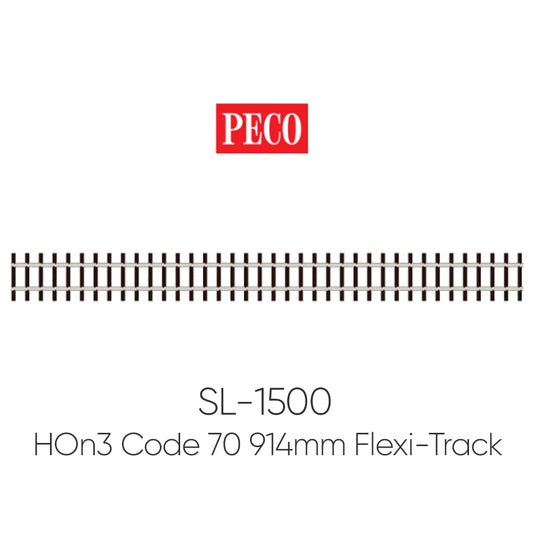 PECO SL-1500 HOn3 Code 70 Wooden Tie - American 914mm Yard Length Flexi-Track