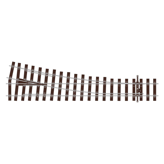 PECO SL-U1195 Streamline Unifrog Bullhead C75 Med Rad R/H Turnout OO Gauge