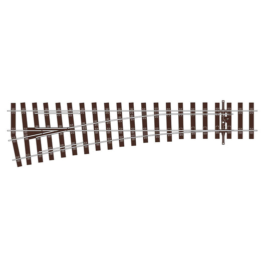 PECO SL-U1196 Streamline Unifrog Bullhead C75 Med Rad L/H Turnout OO Gauge