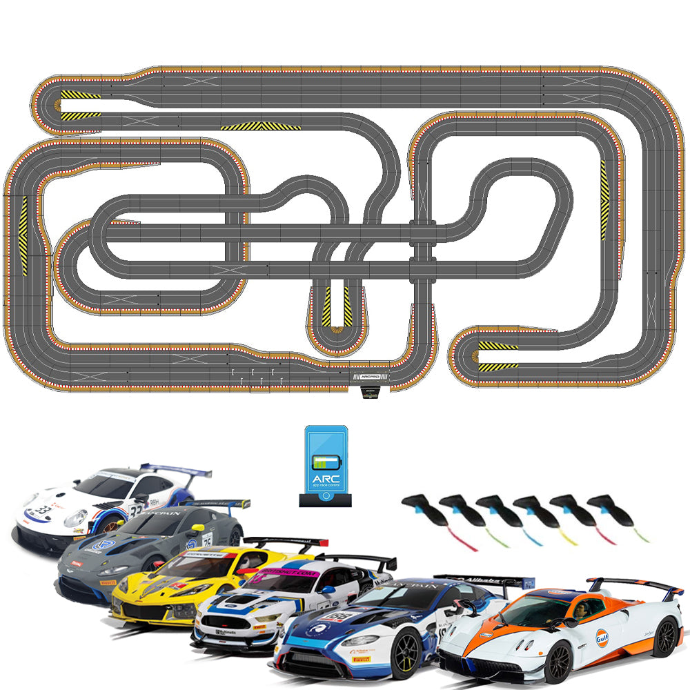 SCALEXTRIC Digital Bundle SL16 ARC PRO JadlamRacing Layout with 6 Cars