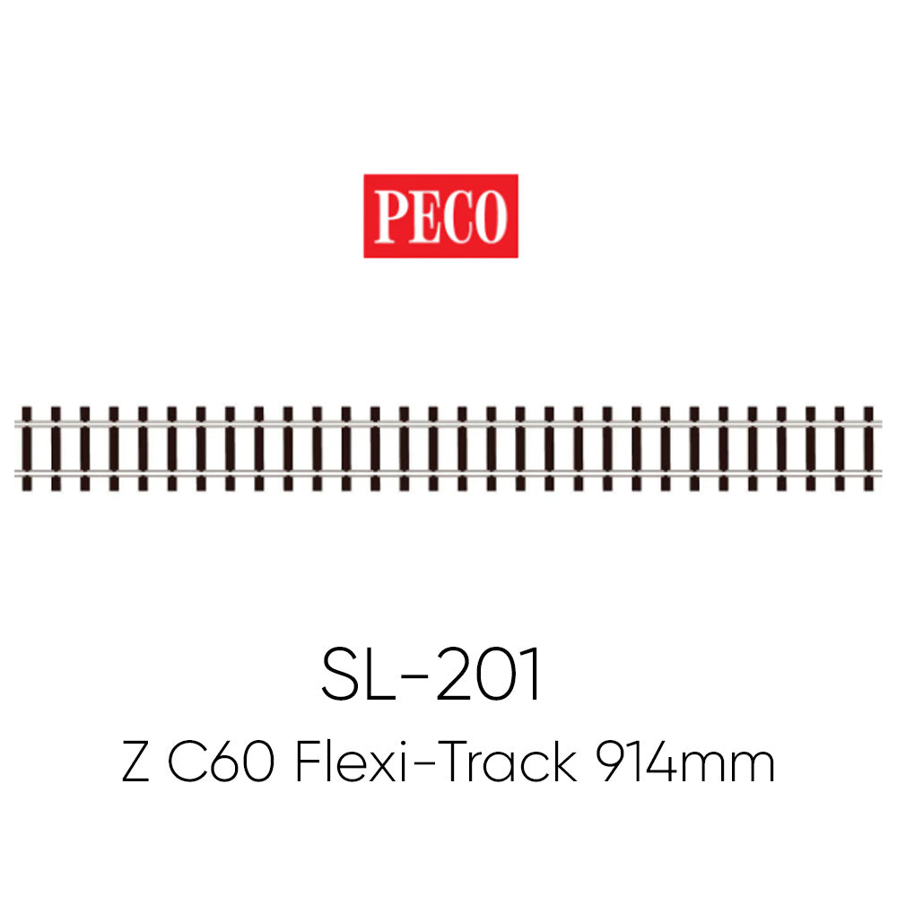 PECO SL-200 Z Gauge Wooden Sleeper C60 914mm Flexi-Track