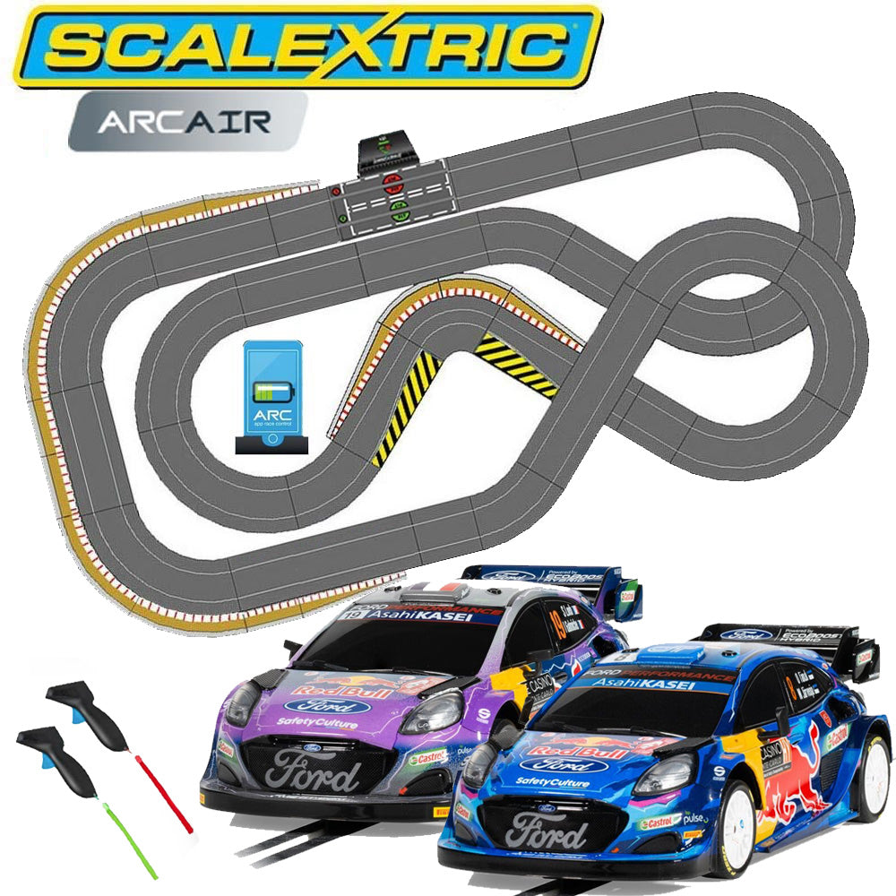 SL6 Scalextric ARC AIR 2-Car Ford Puma Rally1 WRC Jadlam Layout